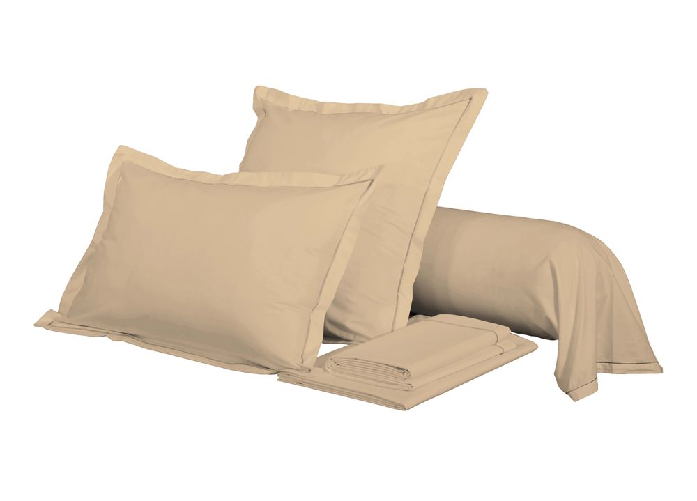 Linge de lit - Taie de traversin Percale 45 x 185 cm Pur Coton Peigné Longues Fibres 80 Fils/cm² Lin - COTON PUR