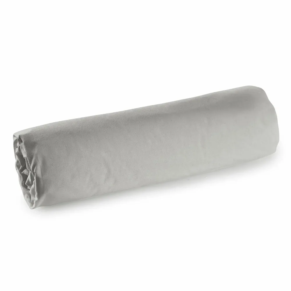Bed linens - Percale fitted sheet 90 x 190 cm Pure Combed Cotton Long Fibers 80 Thread Count/cm² Pearl - COTON PUR