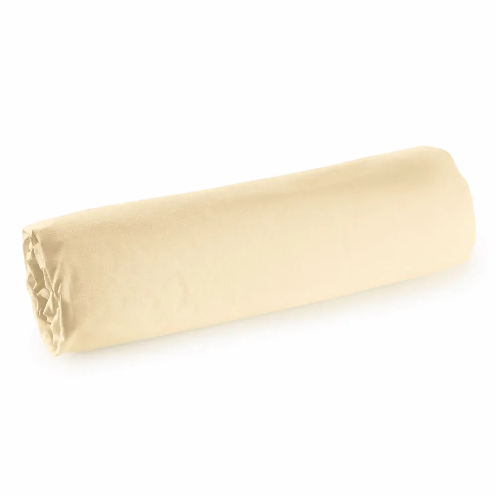 Bed linens - Percale fitted sheet 90 x 190 cm Pure Combed Cotton Long Fibers 80 Thread Count/cm² Ivory - COTON PUR