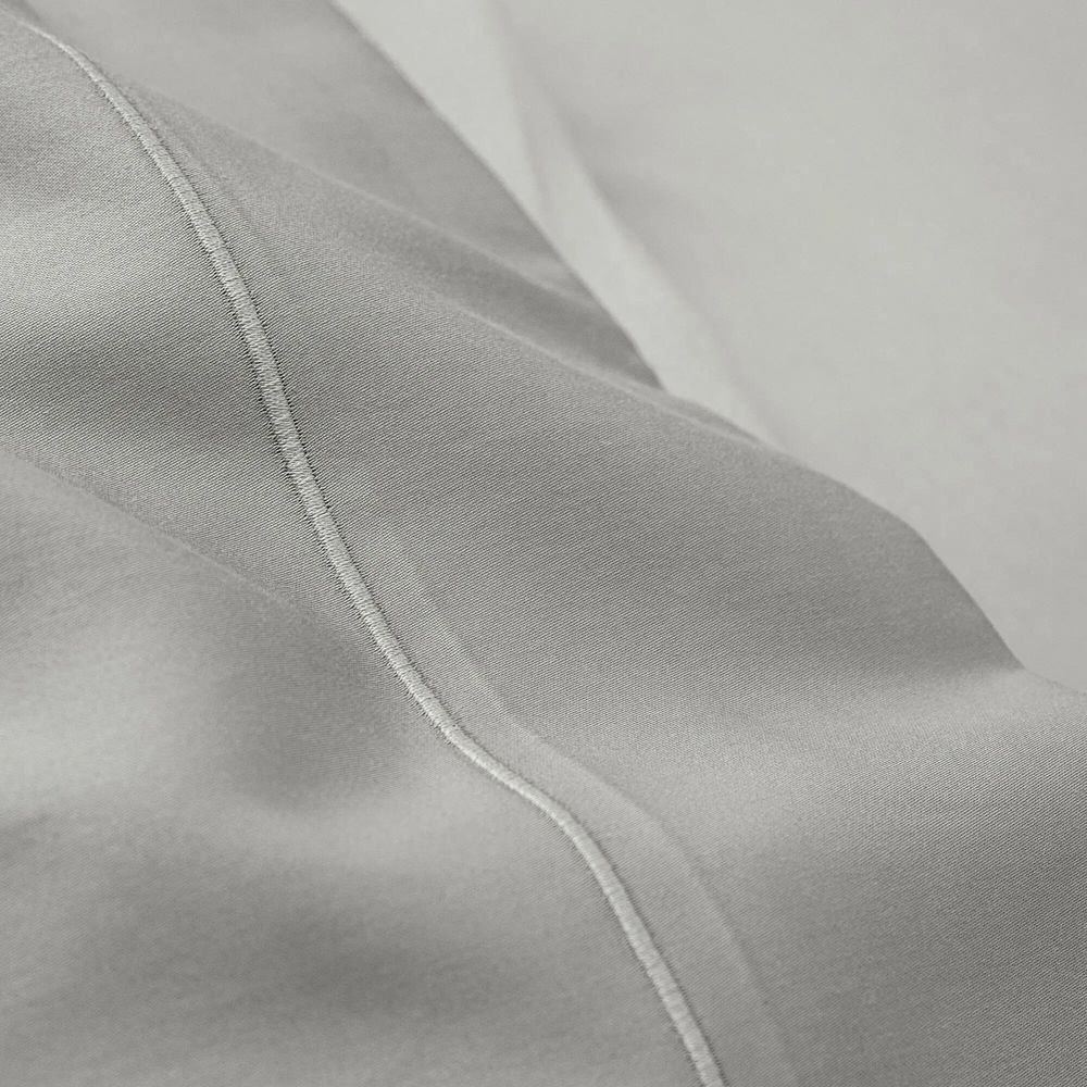Linge de lit - Drap Plat Percale 240 x 300 cm Pur Coton Peigné Longues Fibres 80 Fils/cm² Perle - COTON PUR