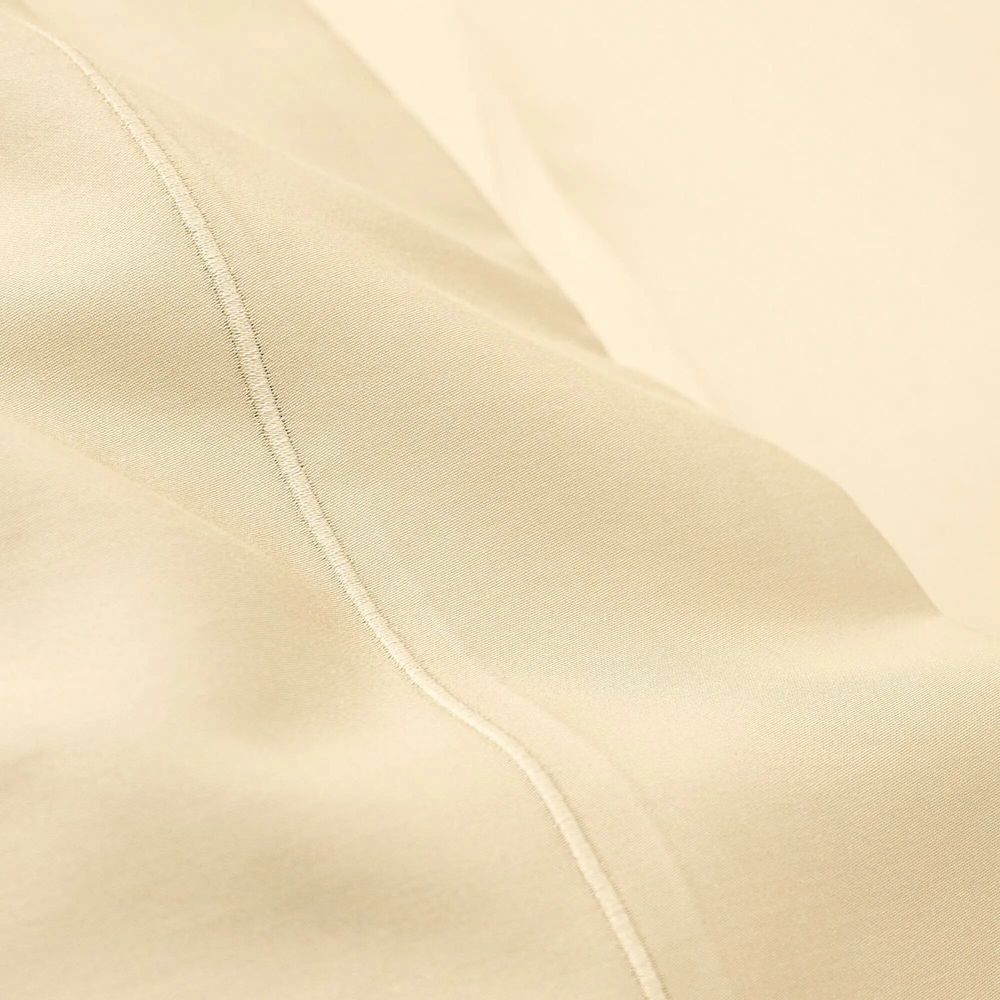 Linge de lit - Drap Plat Percale 240 x 300 cm Pur Coton Peigné Longues Fibres 80 Fils/cm² Ivoire - COTON PUR