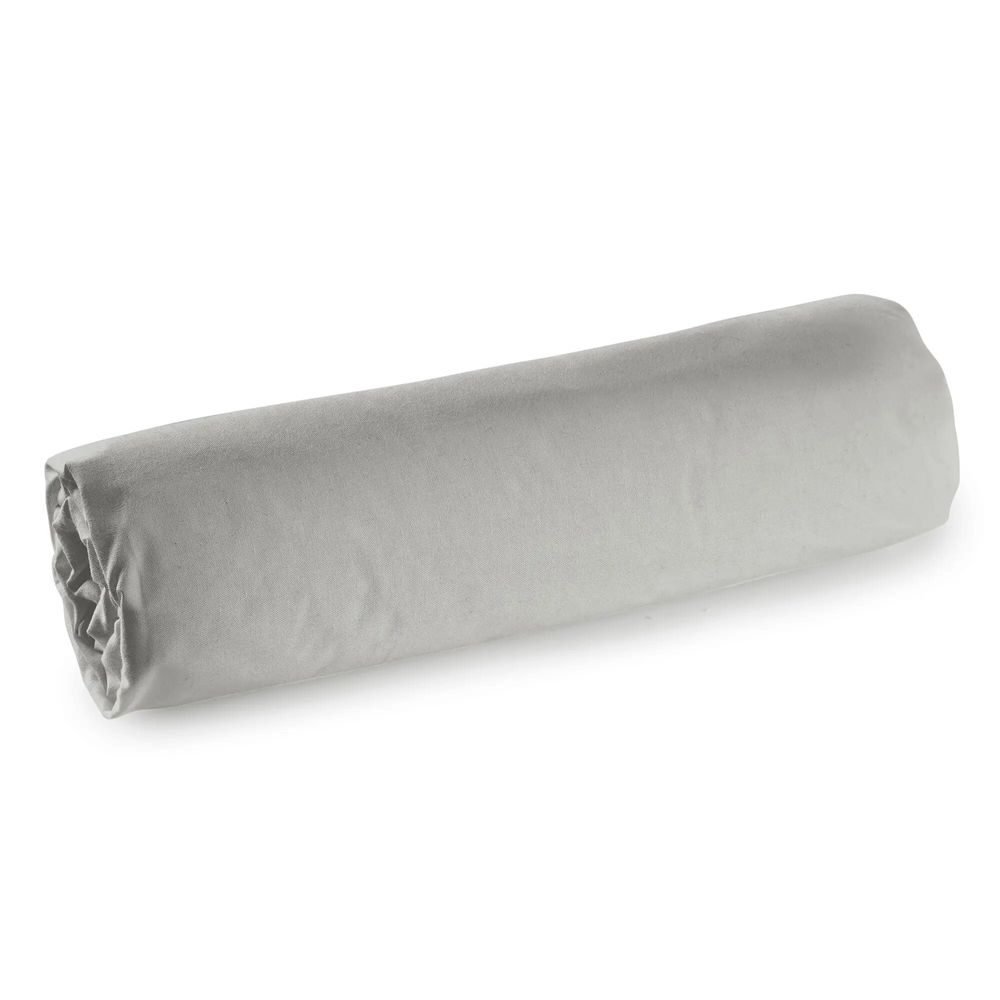 Bed linens - Percale Fitted Sheet 140 x 190 cm Pure Combed Cotton Long Fibers 80 Threads/cm² Pearl - COTON PUR