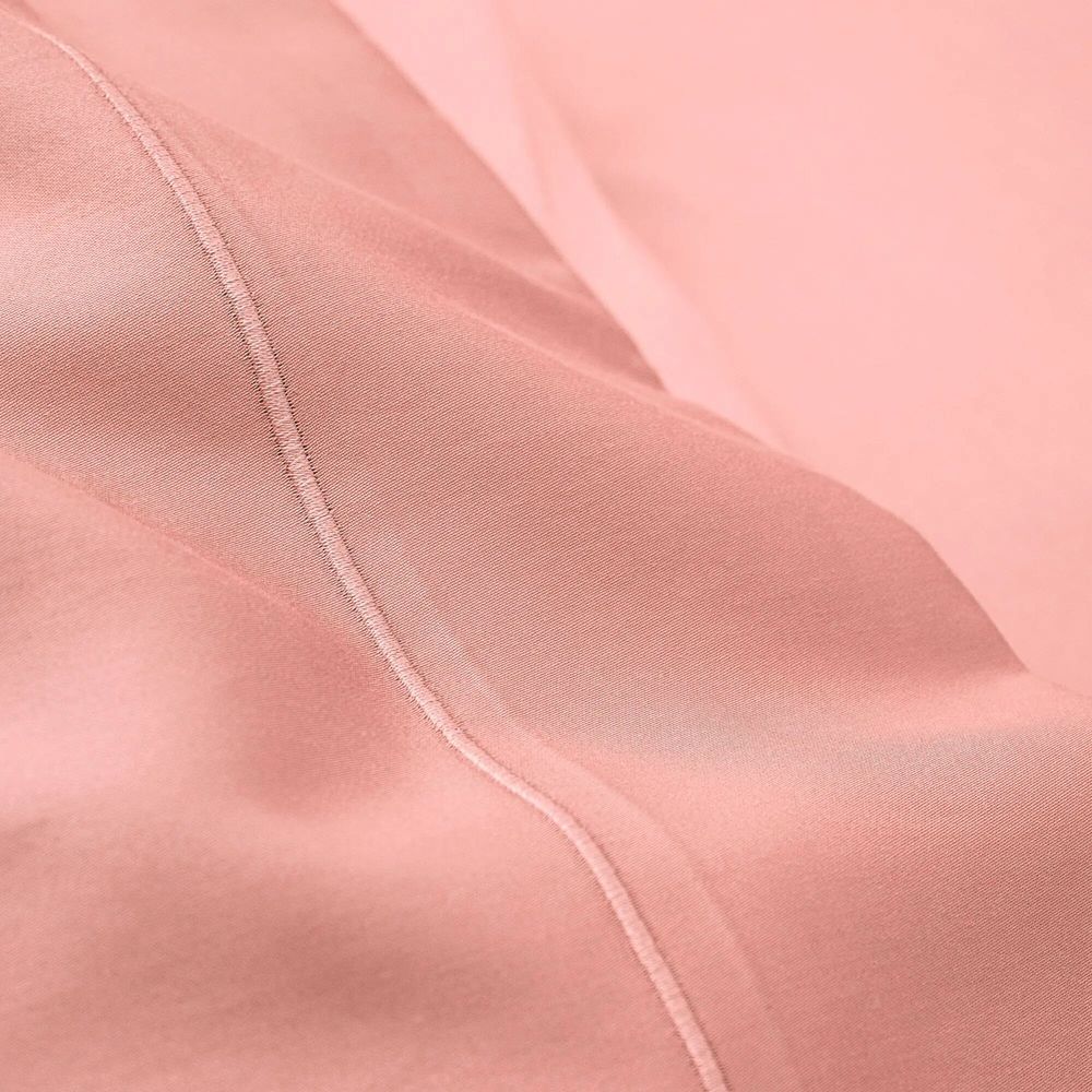 Linge de lit - Drap Plat 270 x 300 cm Pur Coton Peigné Longues Fibres 80 Fils/cm² Rose poudré - COTON PUR