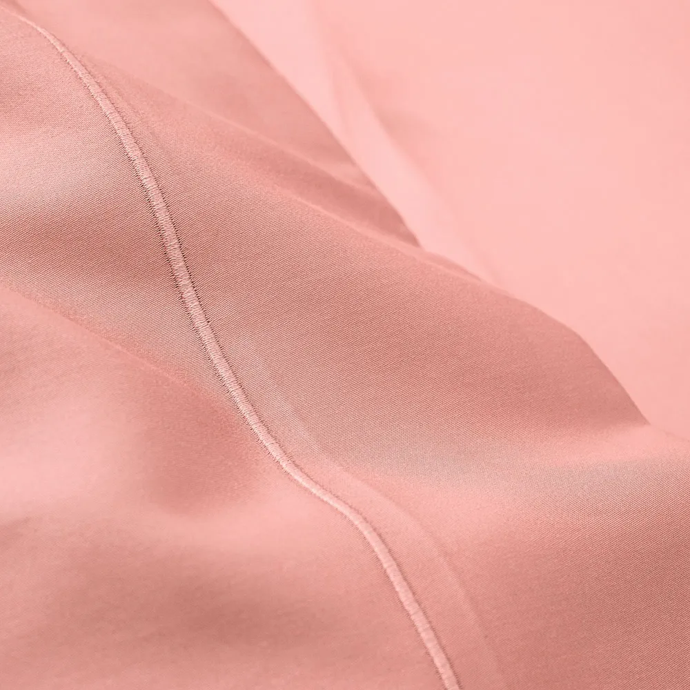 Linge de lit - Drap Plat 270 x 300 cm Pur Coton Peigné Longues Fibres 80 Fils/cm² Rose poudré - COTON PUR