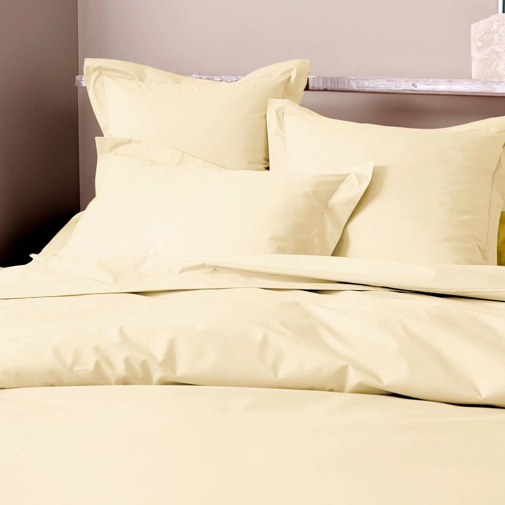 Bed linens - Percale Duvet Cover 140 x 200 cm Pure Combed Long Staple Cotton 80 Thread Count/cm² Ivory - COTON PUR