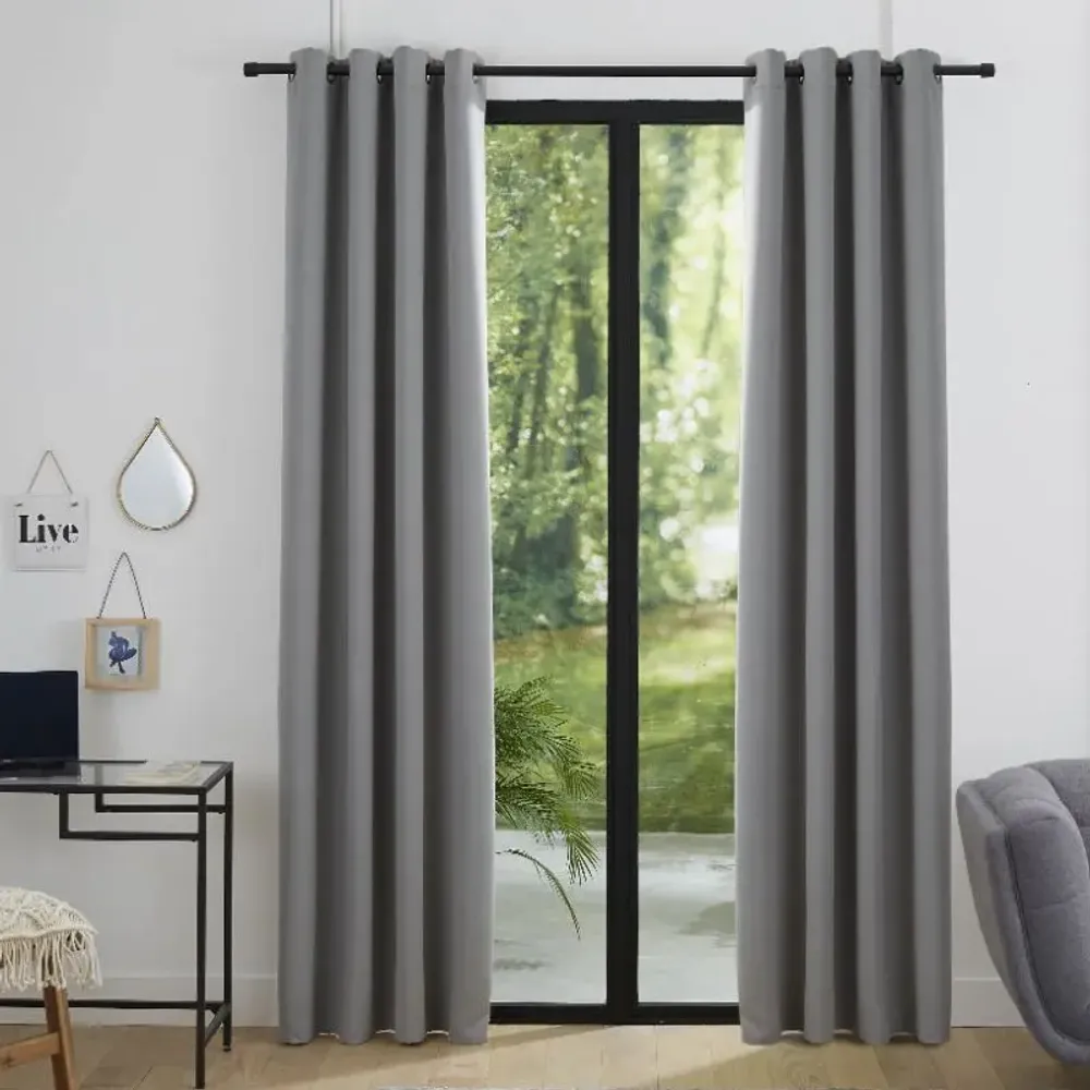 Rideaux et voilages - Rideau Occultant 140 x 260 cm Nuage - COTON PUR