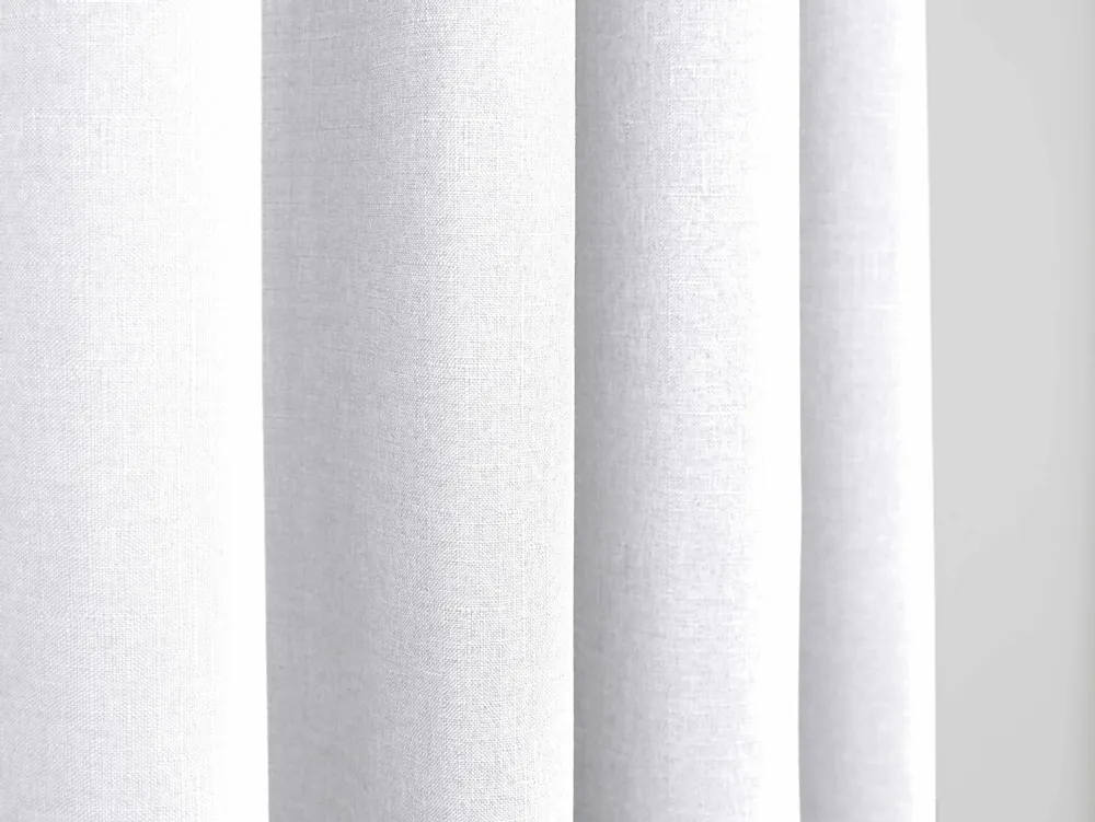 Curtains and window coverings - Pair of “Linen Effect” Eyelet Curtains 140 x 260 cm Moonlight Snow deco - COTON PUR