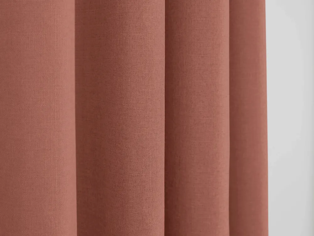 Curtains and window coverings - Pair of “Linen Effect” Eyelet Curtains 140 x 260 cm Moonlight deco Woody Rose - COTON PUR