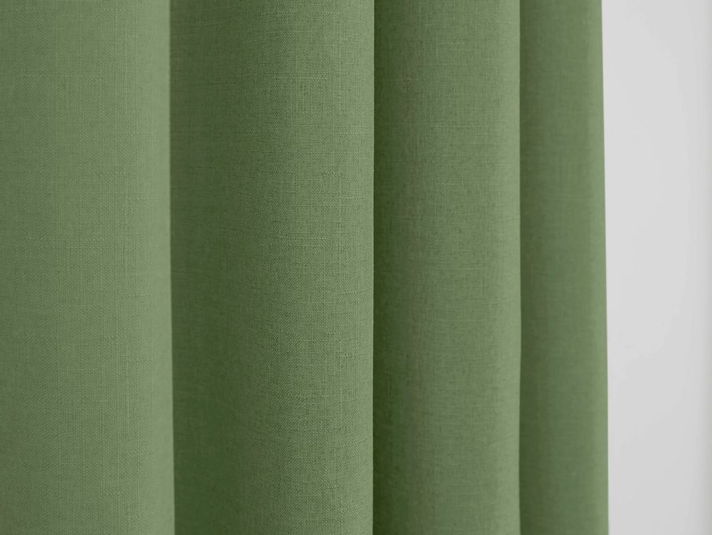 Rideaux et voilages - Paire de Rideaux À Œillets "Effet Lin" 140 x 260 cm Moonlight deco Romarin - COTON PUR