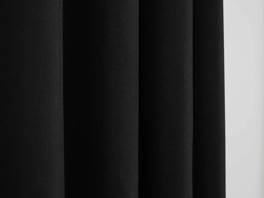 Rideaux et voilages - Paire de Rideaux À Œillets "Effet Lin" 140 x 260 cm Moonlight deco Truffe - COTON PUR
