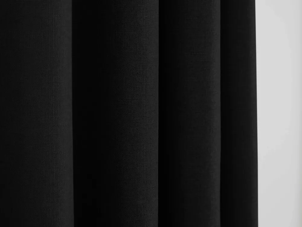 Curtains and window coverings - Pair of “Linen Effect” Eyelet Curtains 140 x 260 cm Moonlight deco Truffle - COTON PUR