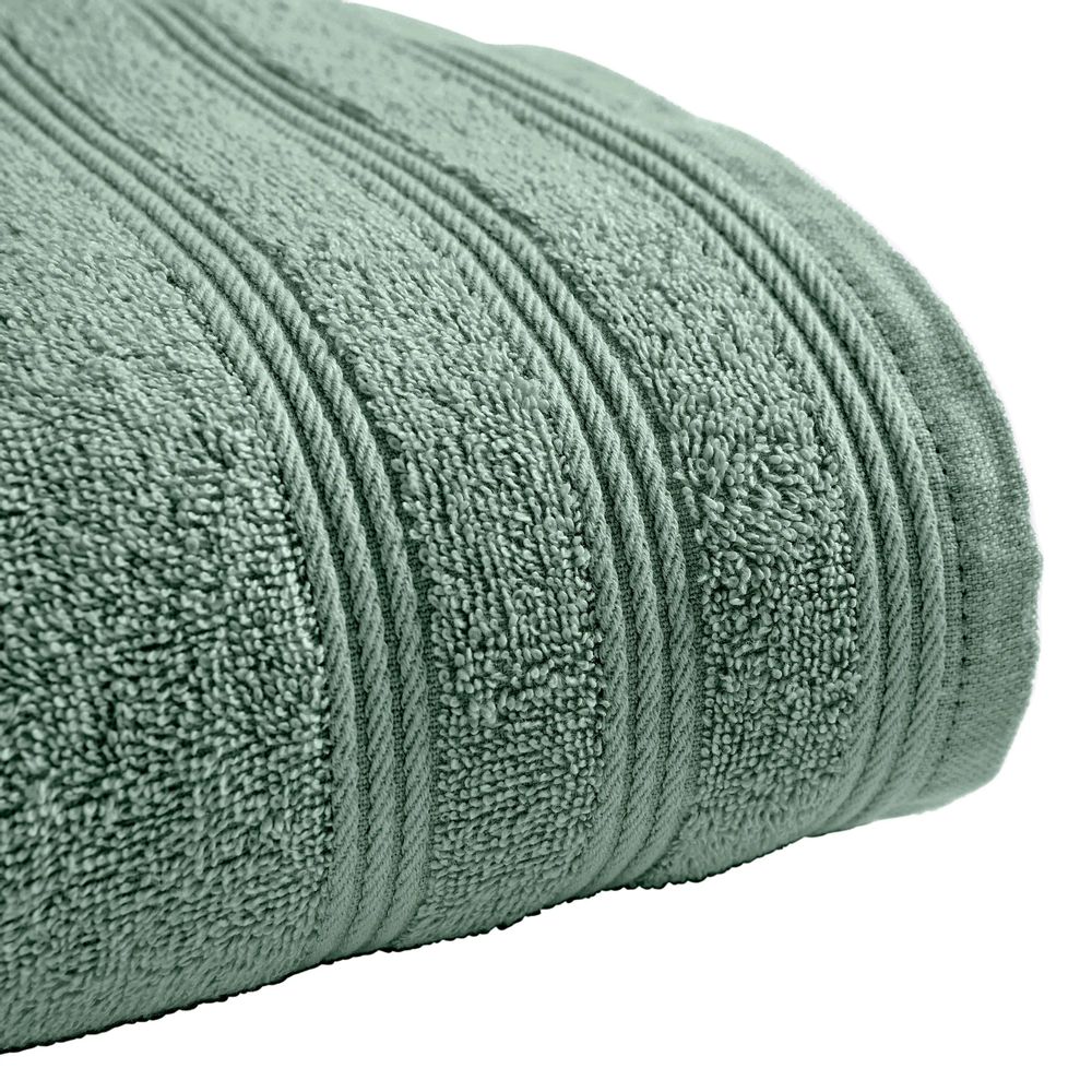 Serviettes de bain - Serviette de Toilette "Spa" 100% Coton 50 x 100 cm Menthe - COTON PUR