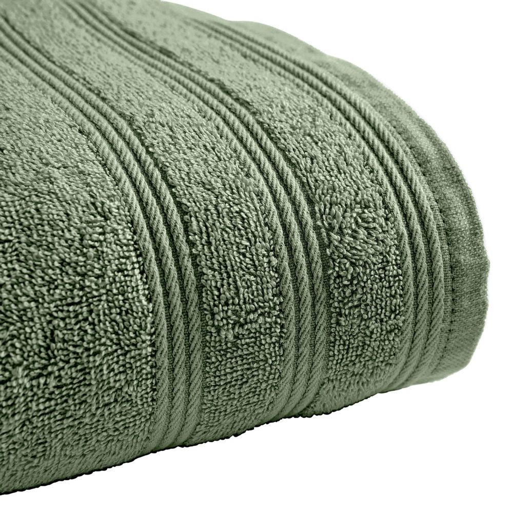 Serviettes de bain - Serviette de Toilette "Spa" 100% Coton 50 x 100 cm Romarin - COTON PUR