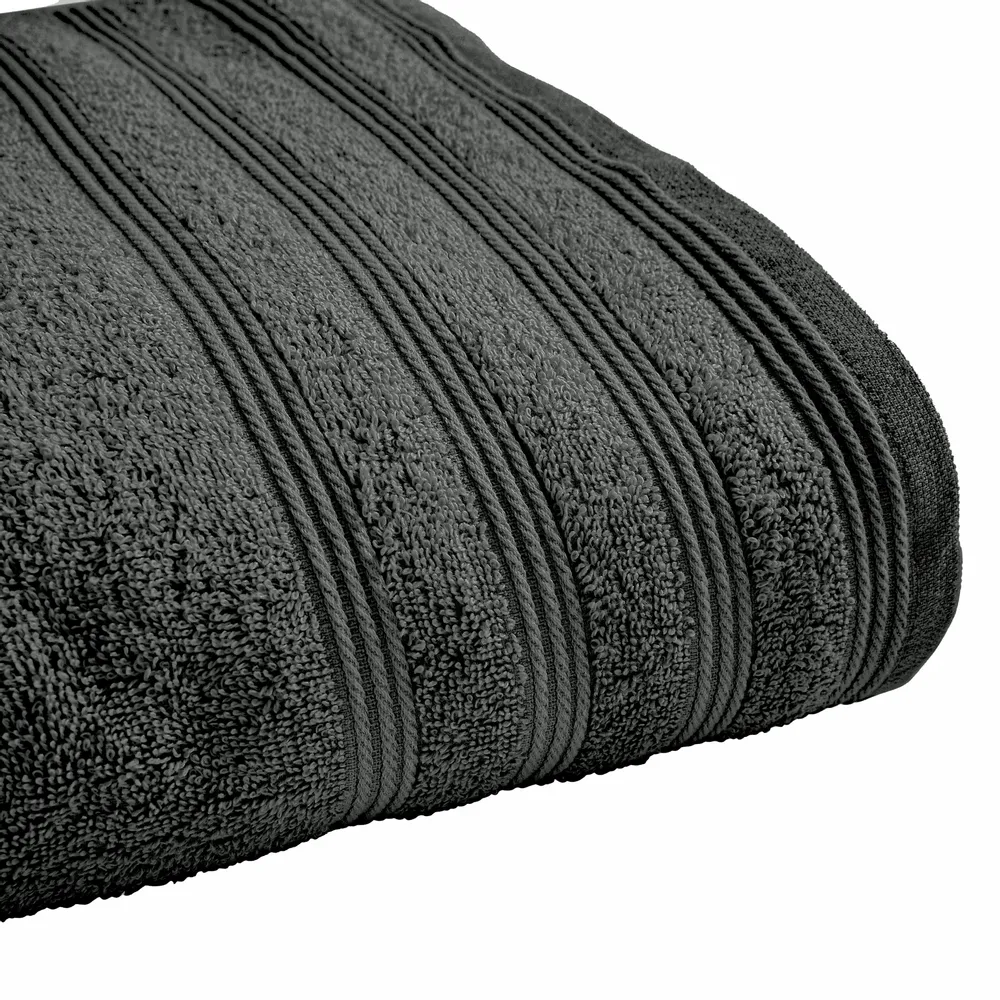 Bath towels - “Spa” Shower Towel 100% Cotton 70 x 140 cm Slate - COTON PUR