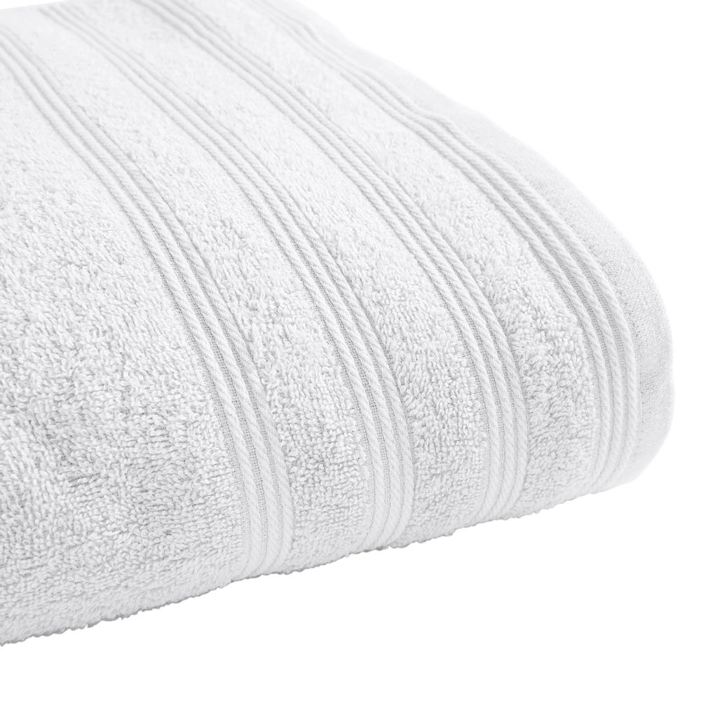 Bath towels - "Spa" Shower Sheet 100% Cotton 70 x 140 cm Snow - COTON PUR