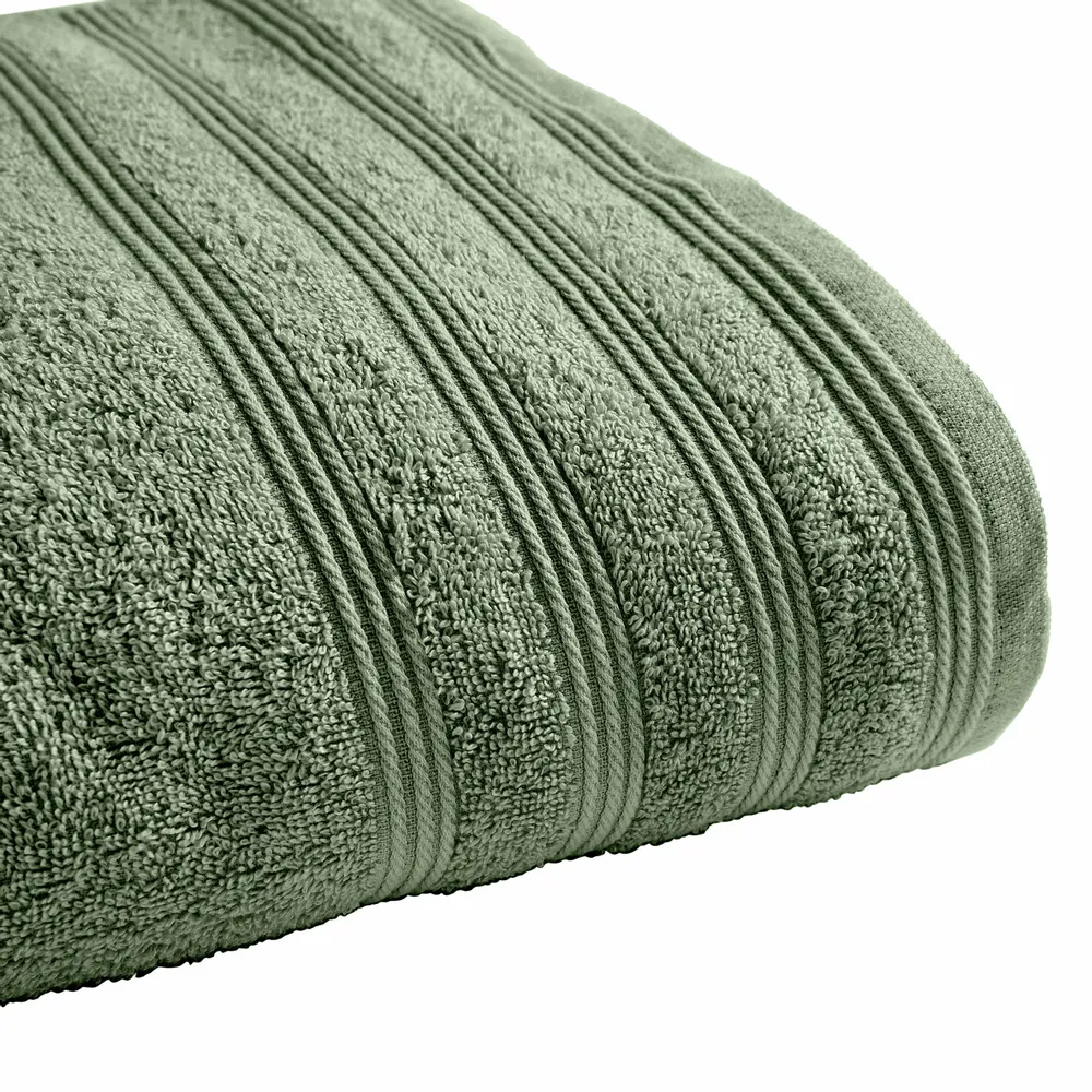 Bath towels - “Spa” Shower Towel 100% Cotton 70 x 140 cm Rosemary - COTON PUR