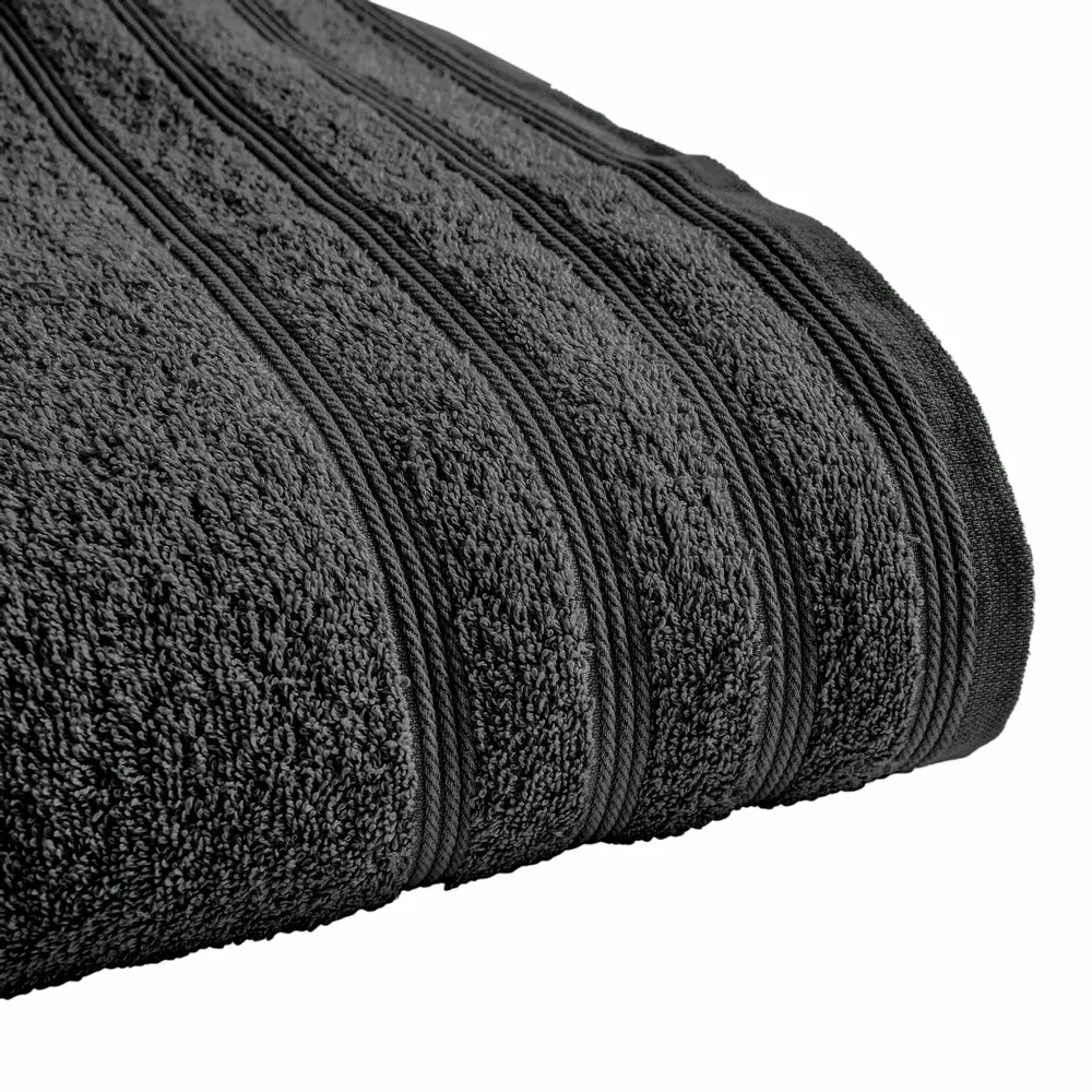 Bath towels - "Spa" Bath Towel 100% Cotton 90 x 150 cm Slate - COTON PUR