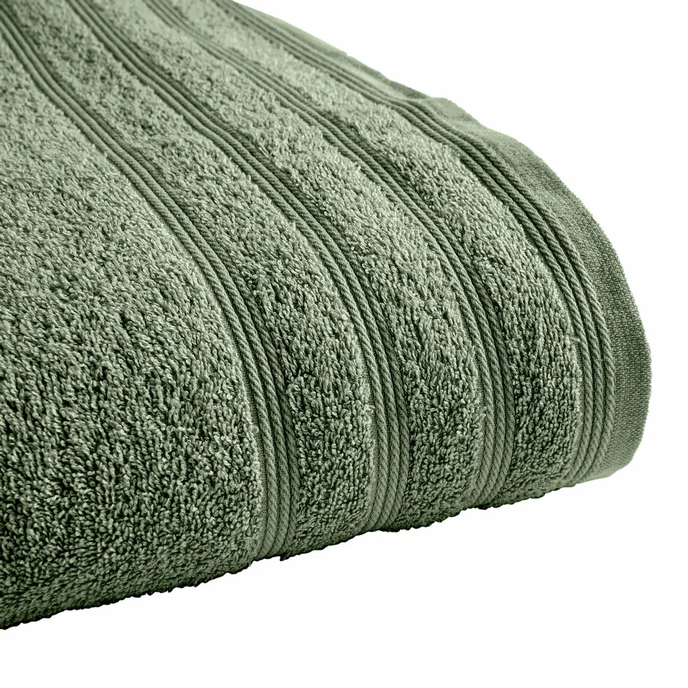 Bath towels - "Spa" Bath Towel 100% Cotton 90 x 150 cm Rosemary - COTON PUR