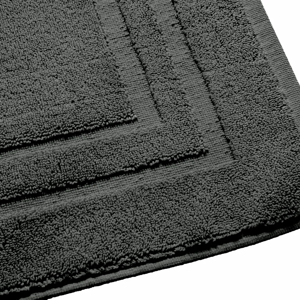 Autres linges de bain - Tapis de Bain "Spa" 100% Coton 50 x 80 cm Ardoise - COTON PUR