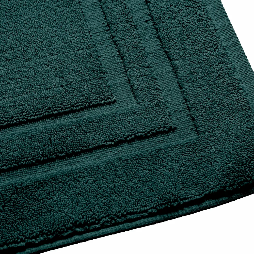Autres linges de bain - Tapis de Bain "Spa" 100% Coton 50 x 80 cm Emeraude - COTON PUR