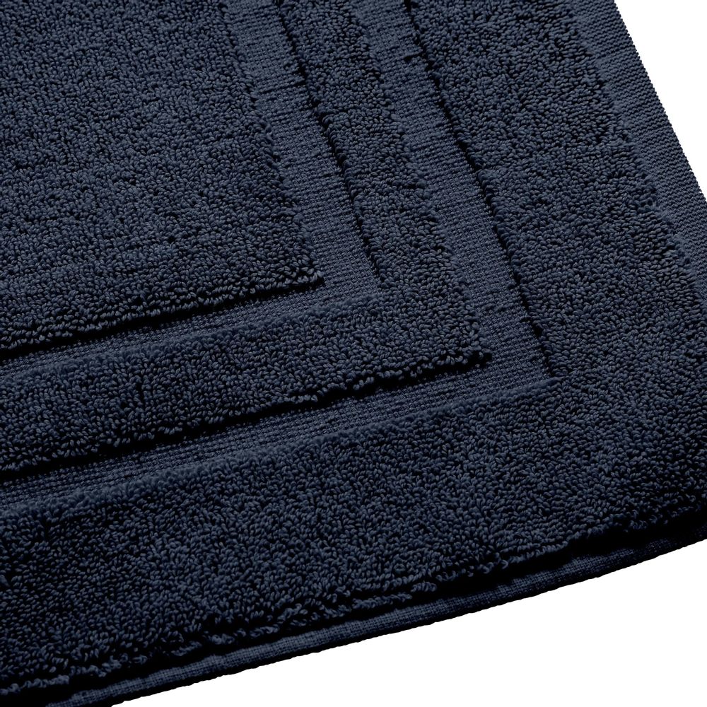 Autres linges de bain - Tapis de Bain "Spa" 100% Coton 50 x 80 cm Bleu Nuit - COTON PUR