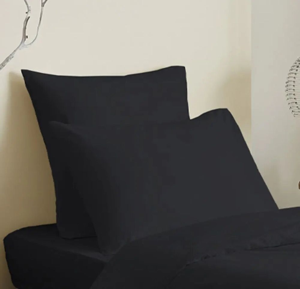 Linge de lit - Pack Complet Housse de couette Unicolore 140 x 200 cm - Drap housse 90 x 190 cm - 100% Coton 57 Fils - COTON PUR