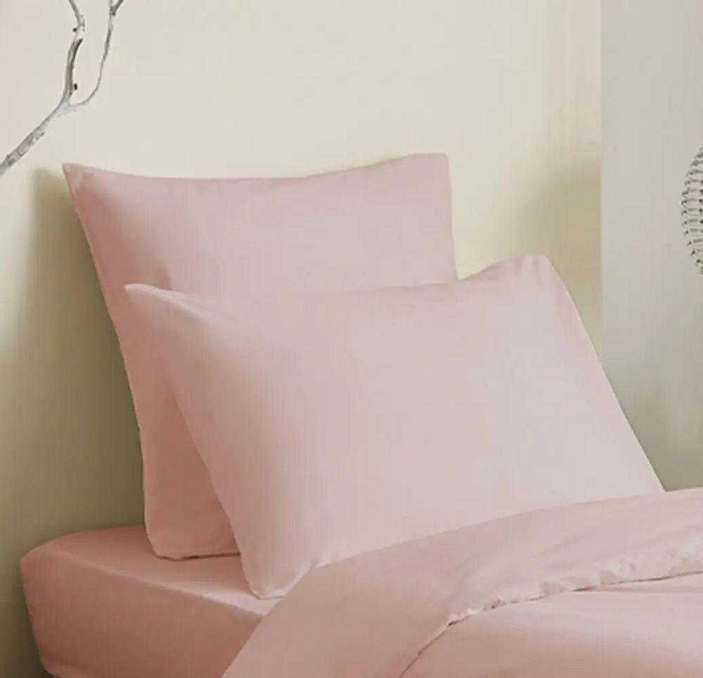 Linge de lit - Pack Complet Housse de couette Unicolore 140 x 200 cm - Drap housse 90 x 190 cm - 100% Coton 57 Fils - COTON PUR