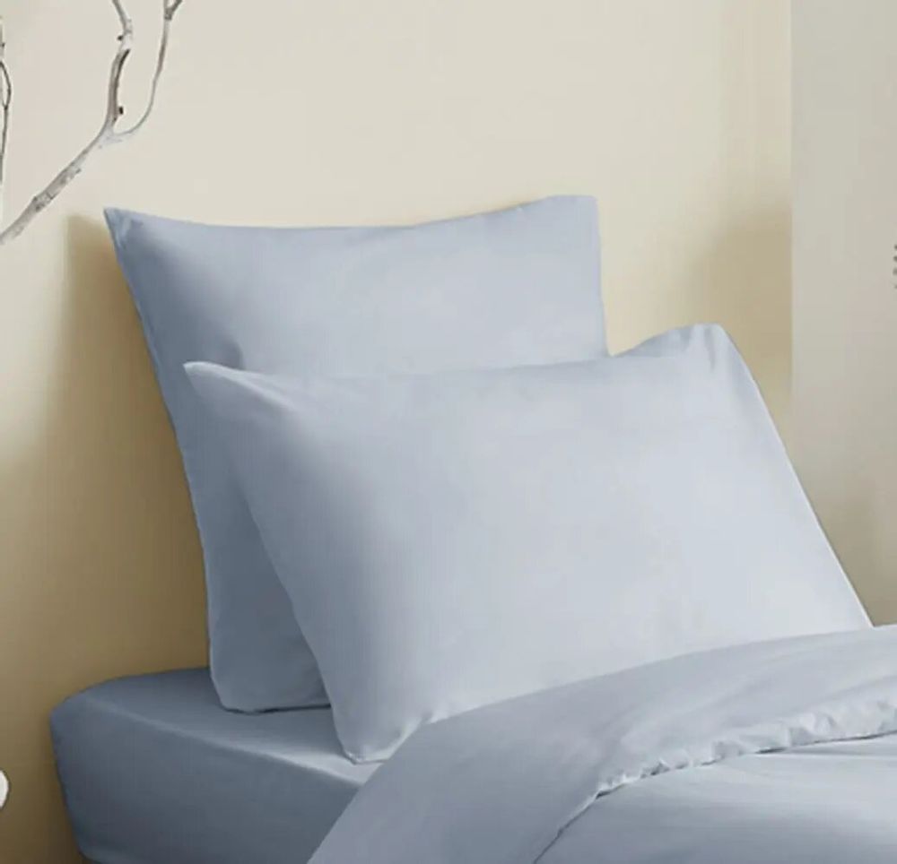 Linge de lit - Pack Complet Housse de couette Unicolore 140 x 200 cm - Drap housse 90 x 190 cm - 100% Coton 57 Fils - COTON PUR