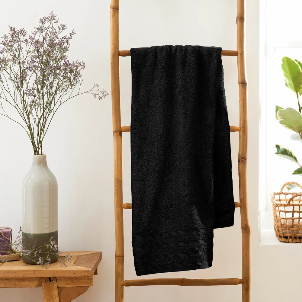 Bath towels - "Spa" Bath Towel 100% Cotton 90 x 150 cm Truffle - COTON PUR