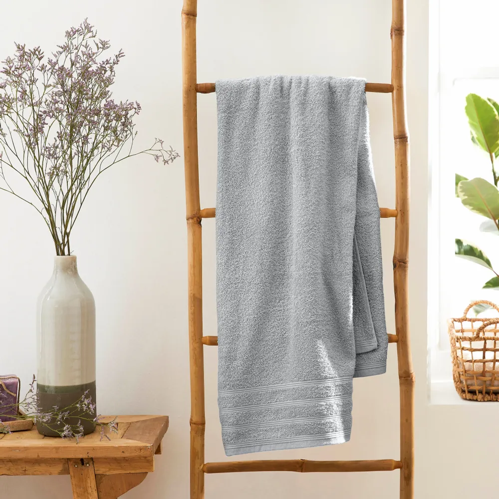 Serviettes de bain - Drap de Bain "Spa" 100% Coton 90 x 150 cm Perle - COTON PUR