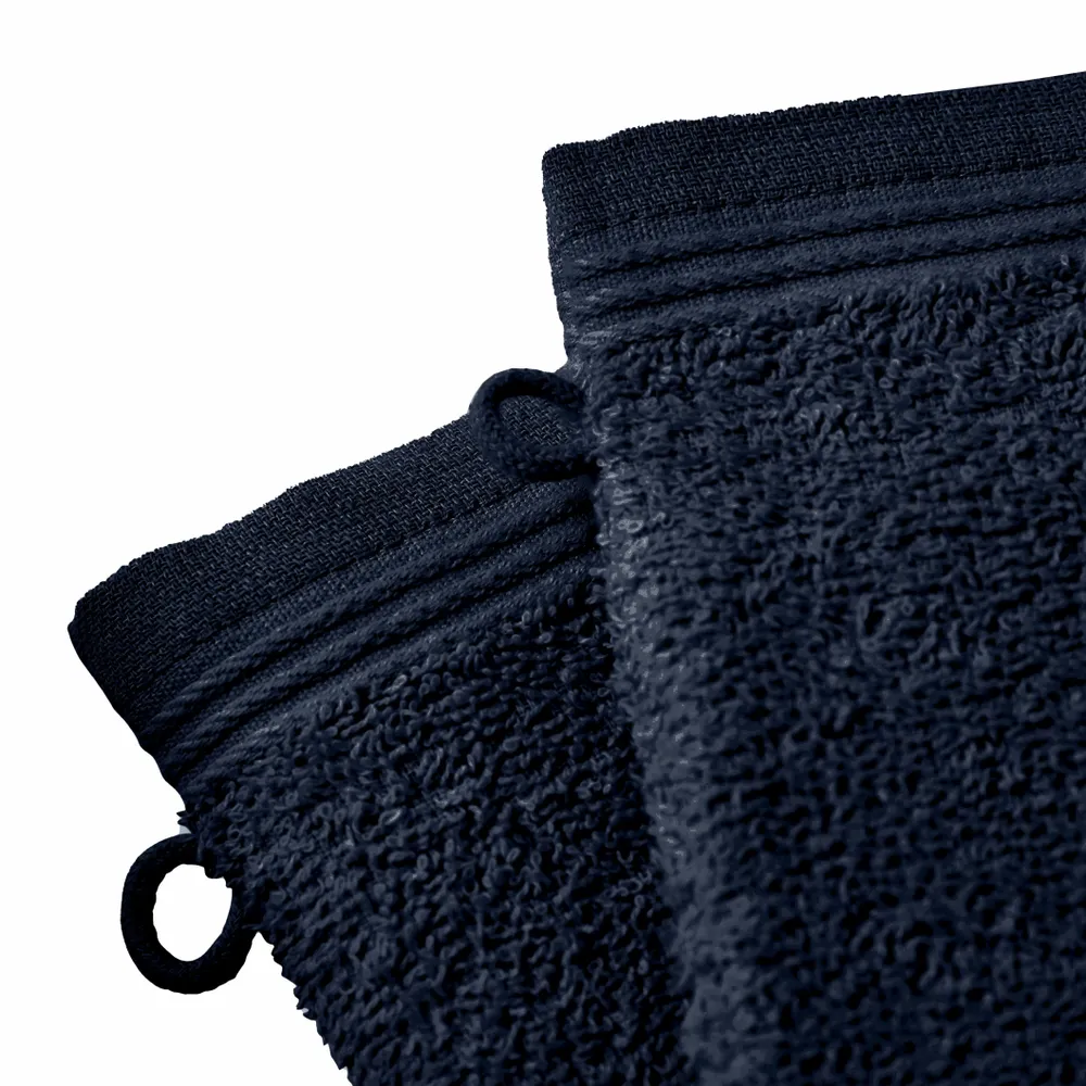 Other bath linens - Set of 2 "Spa" Washcloths 100% Cotton 15 x 21 cm Midnight Blue - COTON PUR
