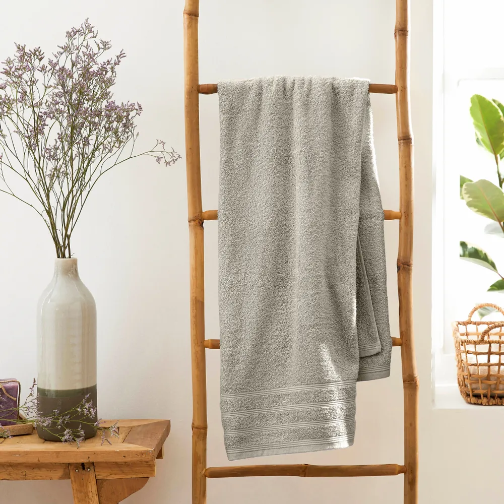 Bath towels - “Spa” Bath Towel 100% Cotton 90 x 150 cm Sand - COTON PUR