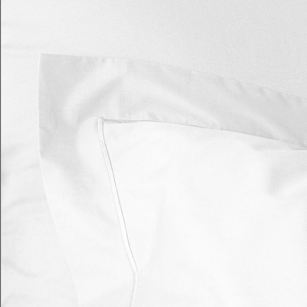 Bed linens - Percale Pillowcase 65 x 65 cm Pure Combed Long Staple Cotton 80 Thread Count/cm² Snow - COTON PUR