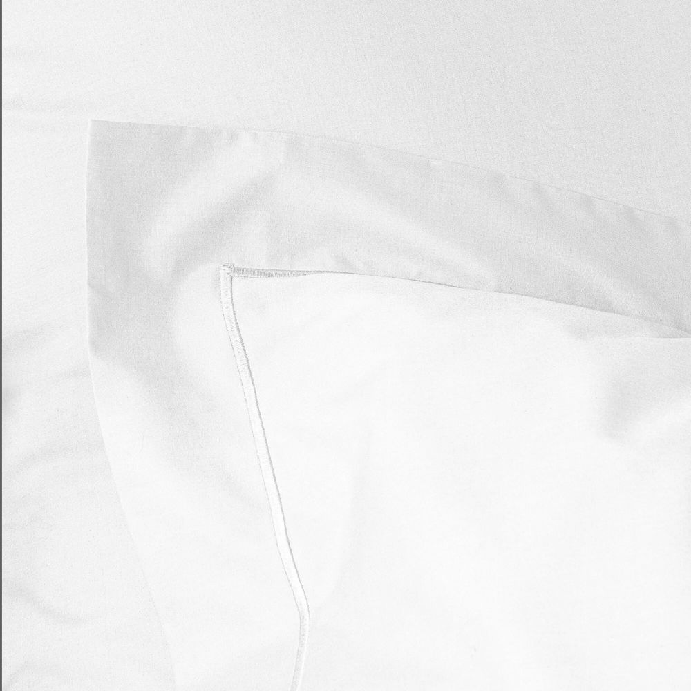Linge de lit - Taie d'oreiller Percale 50 x 70 cm Pur Coton Peigné Longues Fibres 80 Fils/cm² Neige - COTON PUR
