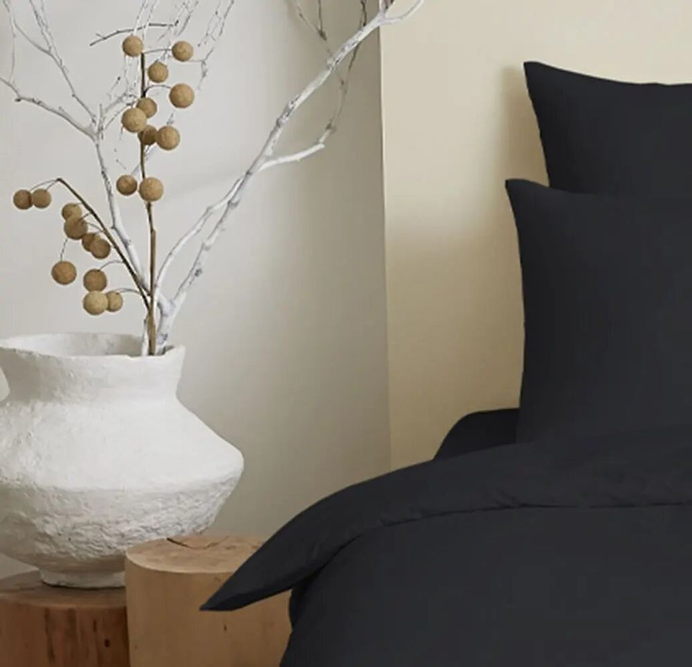 Linge de lit - Pack Complet Housse de couette Unicolore 140 x 200 cm - Drap housse 90 x 190 cm - 100% Coton 57 Fils - COTON PUR