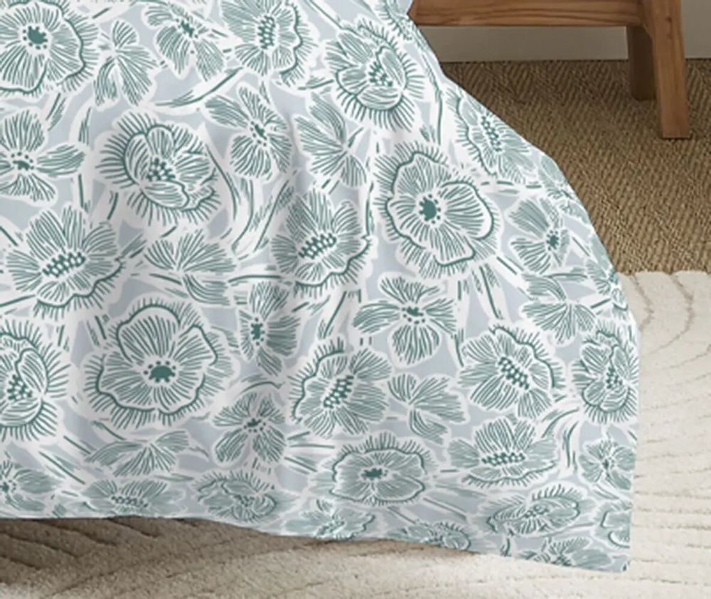 Bed linens - Complete Pack Printed Duvet Cover 140 x 200 cm - Fitted Sheet 90 x 190 cm - 100% Cotton 57 Threads - COTON PUR