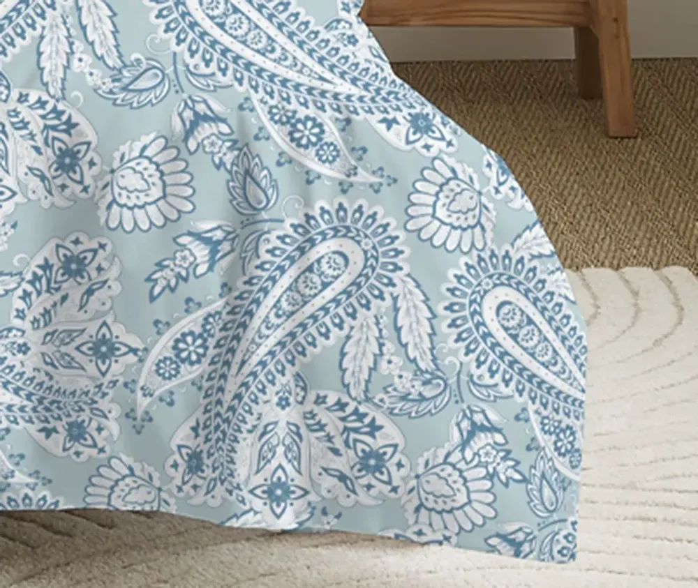 Bed linens - Complete Pack Printed Duvet Cover 140 x 200 cm - Fitted Sheet 90 x 190 cm - 100% Cotton 57 Thread Count - COTON PUR