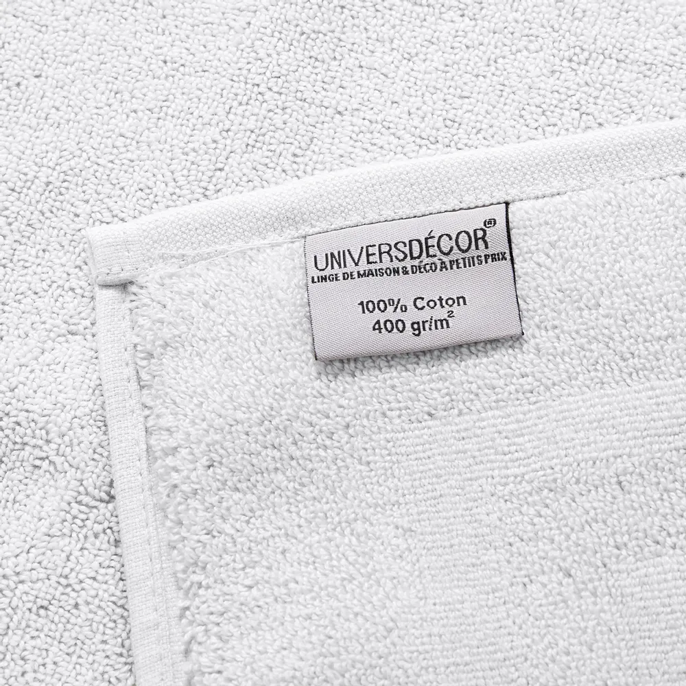 Bath towels - "Spa" Bath Towel 100% Cotton 90 x 150 cm Snow - COTON PUR