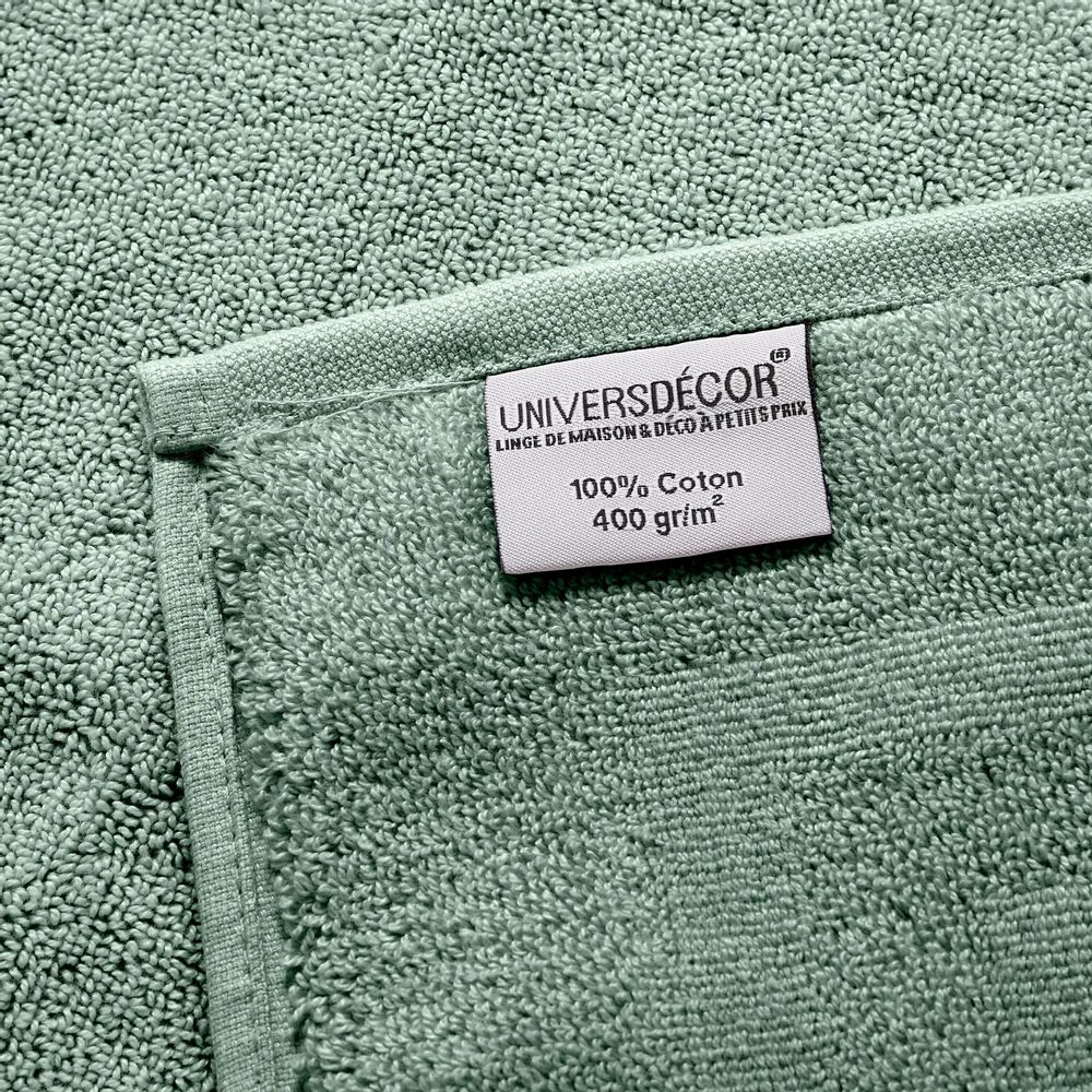Serviettes de bain - Drap de Bain "Spa" 100% Coton 90 x 150 cm Menthe - COTON PUR