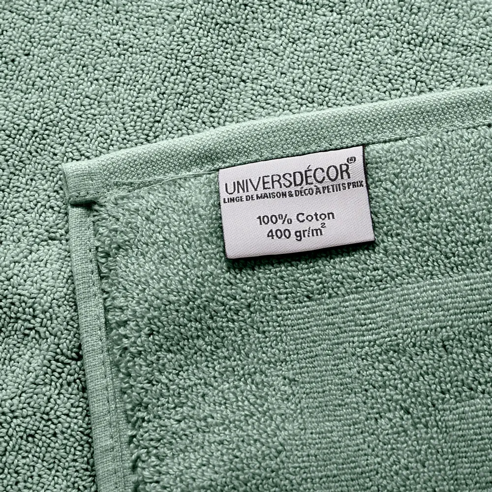 Bath towels - "Spa" Bath Towel 100% Cotton 90 x 150 cm Mint - COTON PUR