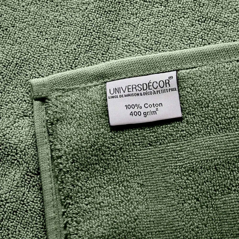 Bath towels - "Spa" Bath Towel 100% Cotton 90 x 150 cm Rosemary - COTON PUR