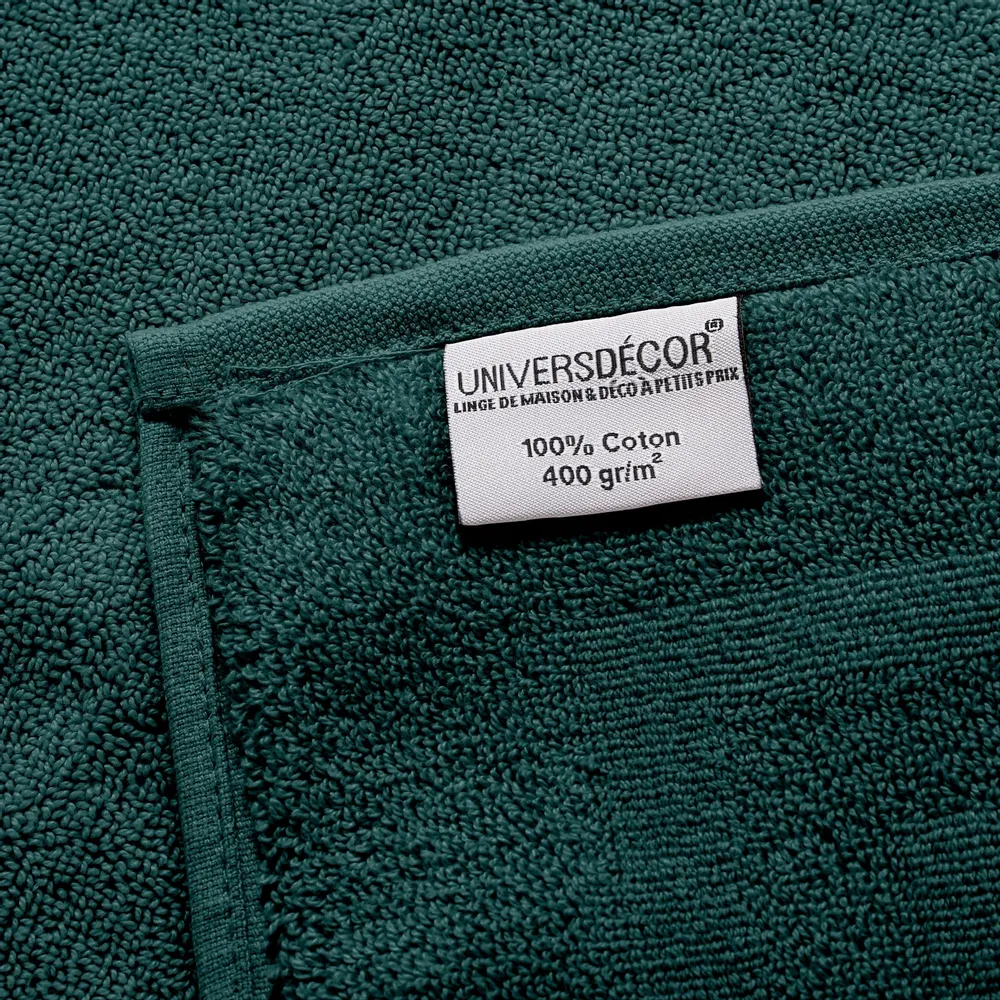 Bath towels - “Spa” Bath Towel 100% Cotton 90 x 150 cm Emerald - COTON PUR