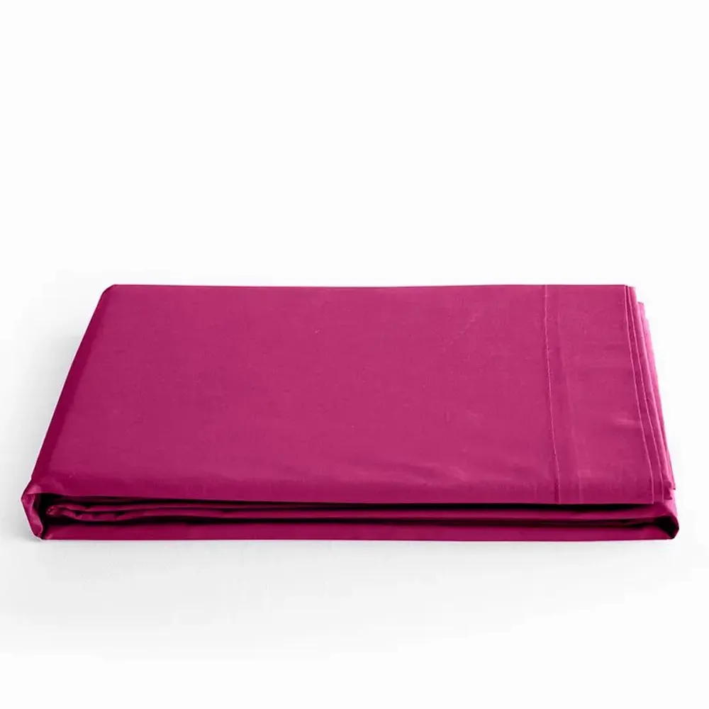 Bed linens - Flat Sheet 100% Cotton 180 x 290 cm Magenta - COTON PUR