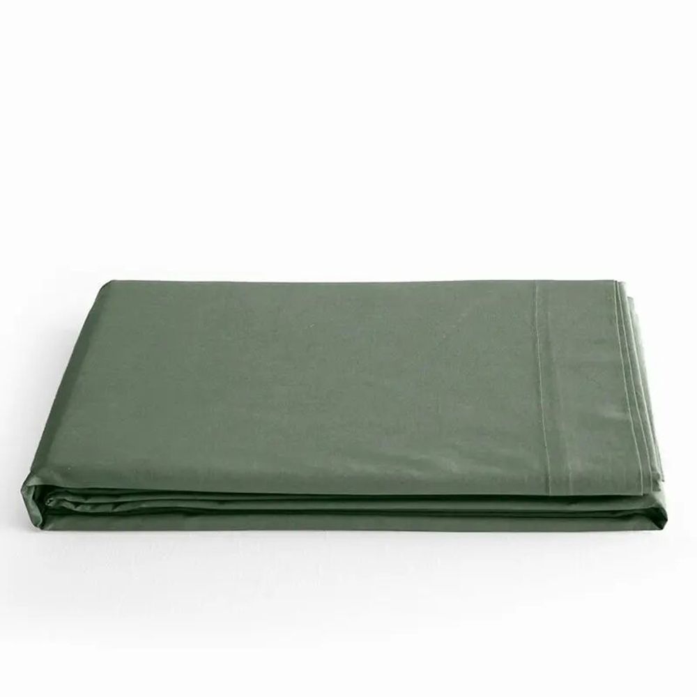 Bed linens - 100% Cotton Flat Sheet 180 x 290 cm Rosemary - COTON PUR