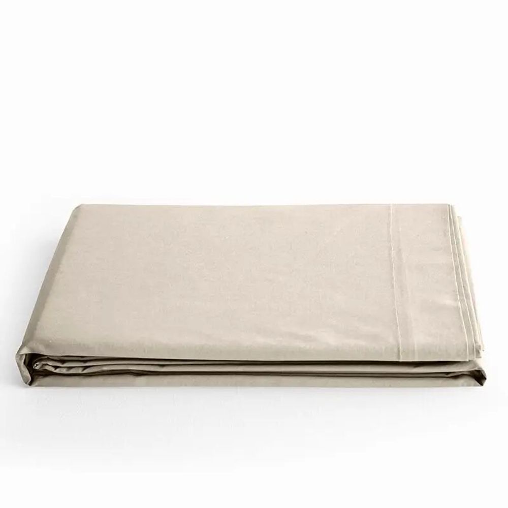 Linge de lit - Drap Plat 100% Coton 180 x 290 cm Sable - COTON PUR