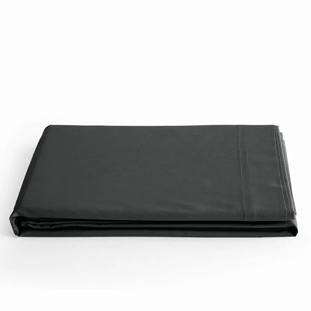 Bed linens - 100% Cotton Flat Sheet 240 x 300 cm Truffle - COTON PUR
