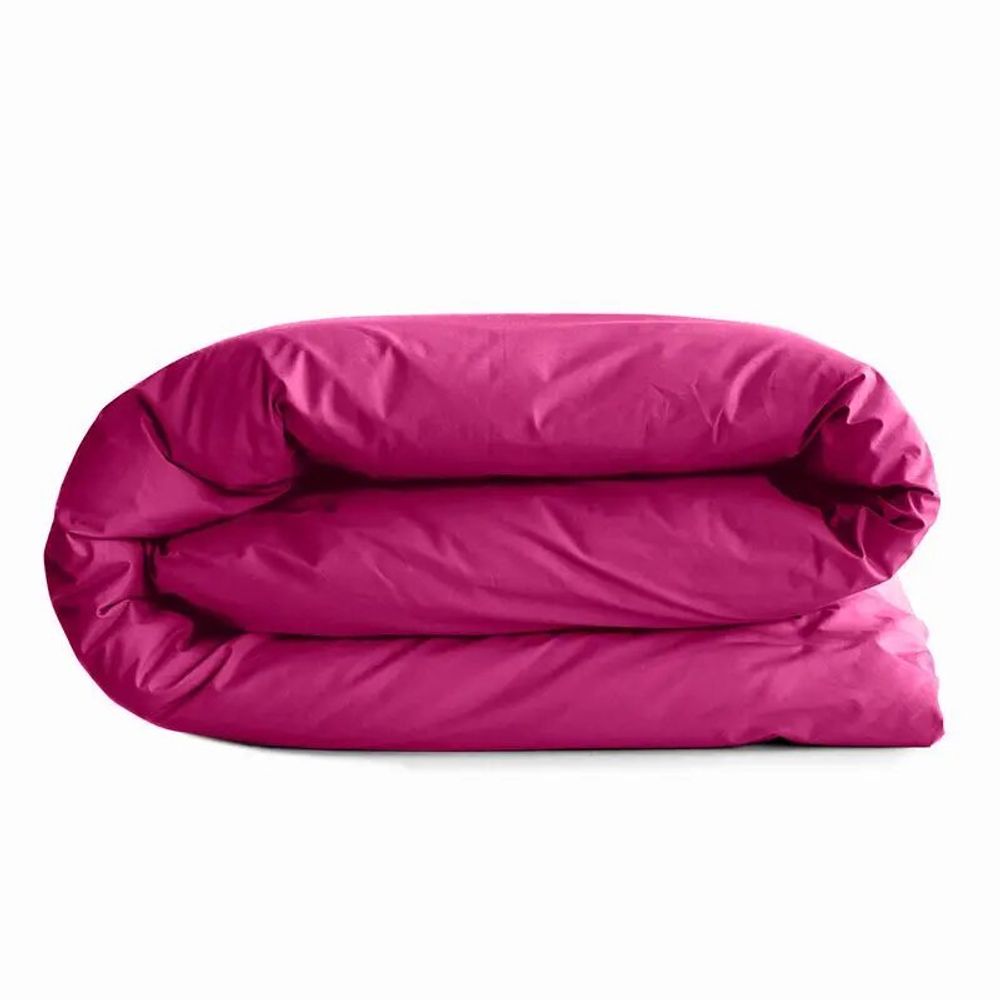 Linge de lit - Housse de couette 100% Coton 140 x 200 cm Magenta - COTON PUR