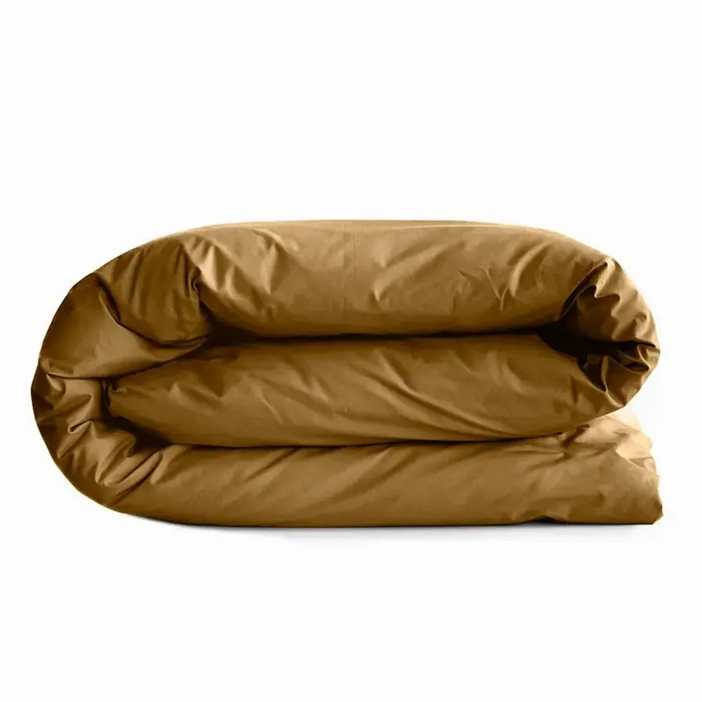 Bed linens - Duvet cover 100% Cotton 140 x 200 cm Caramel - COTON PUR