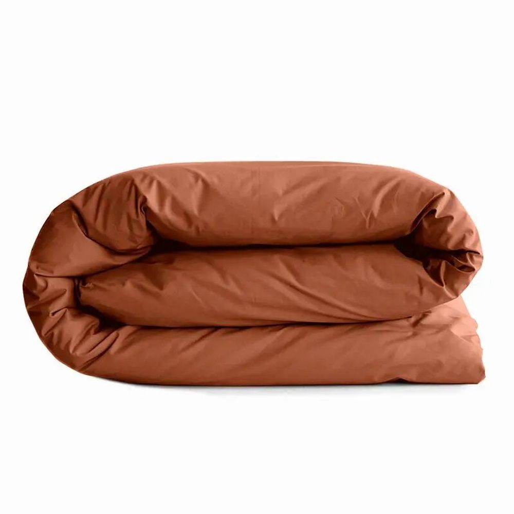 Bed linens - 100% Cotton Duvet Cover 260 x 240 cm Paprika - COTON PUR