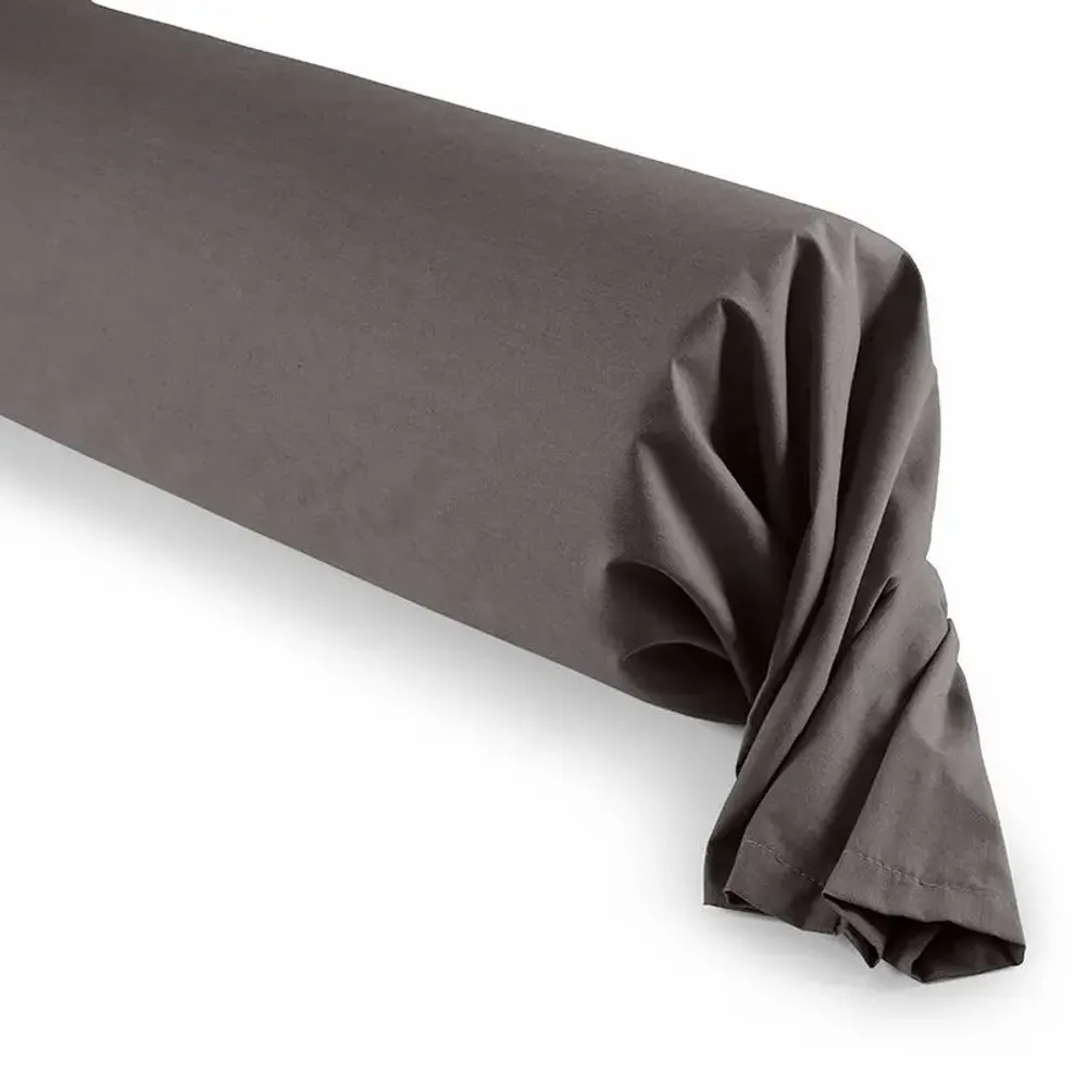 Linge de lit - Taie de Traversin 100% Coton 45 x 185 cm Ardoise - COTON PUR